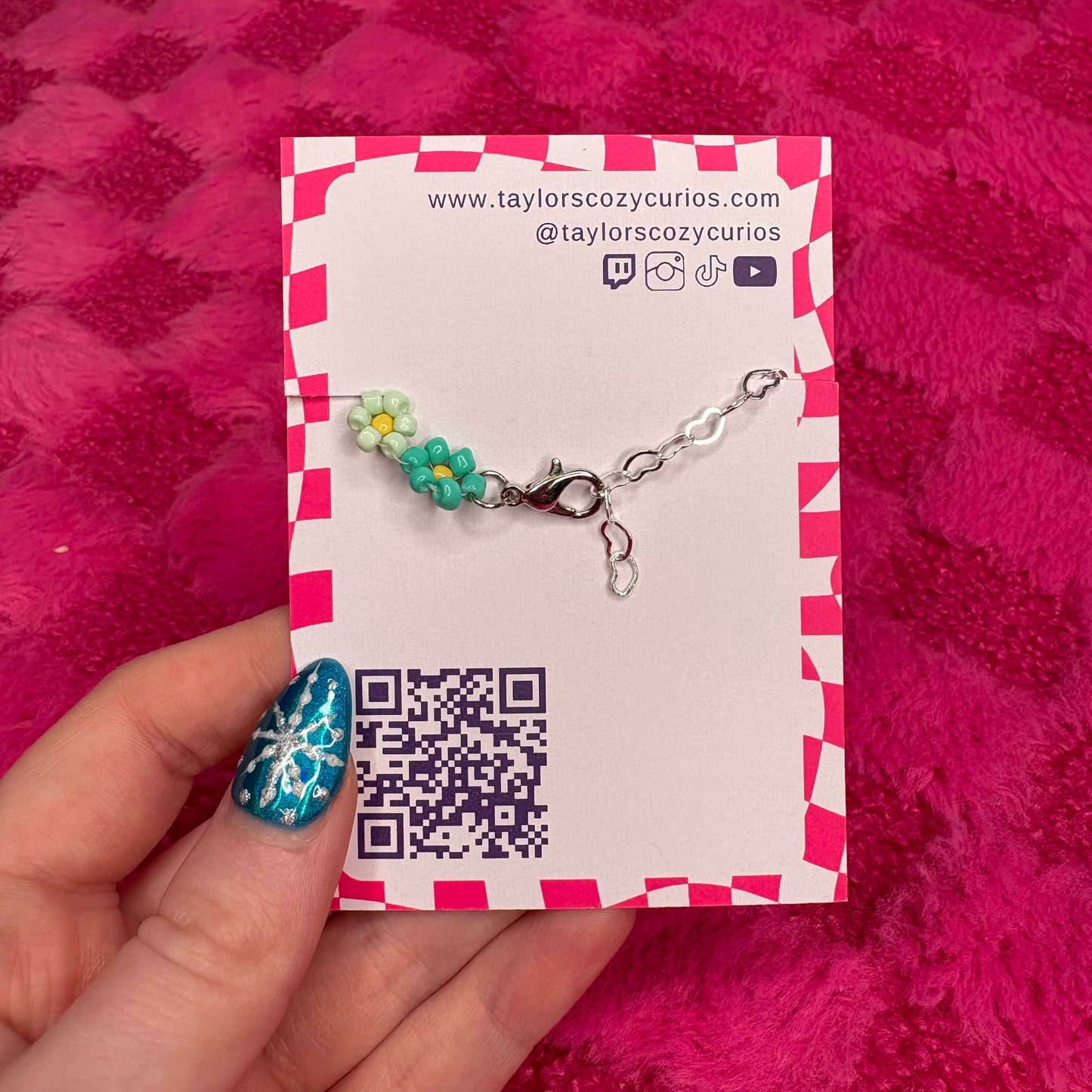 Teal Flower Bracelet