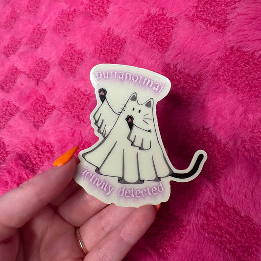 Glow in the Dark "Purranormal Activity" Vinyl Sticker