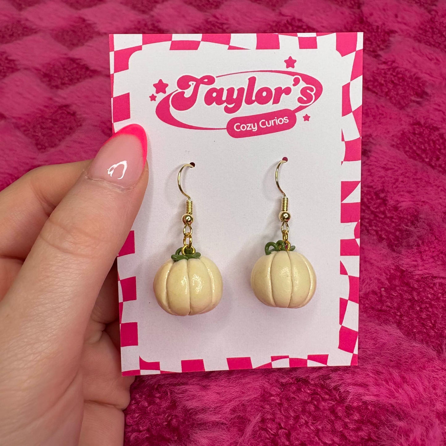 White Pumpkin Earrings