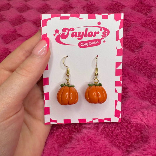 Orange Pumpkin Earrings