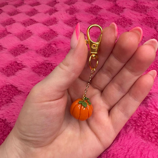 Orange Pumpkin Key Chain